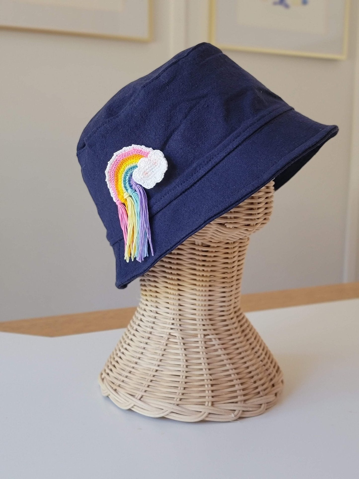 Bucket hat-Rainbow fringe-1